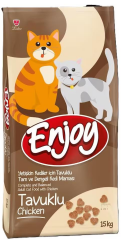 Enjoy Tavuklu Yetişkin Kedi Maması 15 Kg
