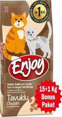 Enjoy Tavuklu Yetişkin Kedi Maması 15+1 Kg Bonus Paket