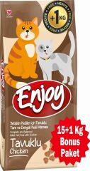 Enjoy Tavuklu Yetişkin Kedi Maması 15+1 Kg Bonus Paket