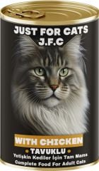 Just For Cats Tavuk Etli Yetişkin Kedi Konservesi 400 Gr 20 Adet