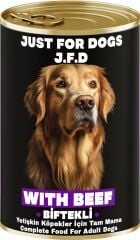 Just For Dogs Biftekli Yetişkin Köpek Konservesi 400 Gr 24 Adet