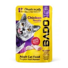 Bado Tavuk Etli Yetişkin Kedi Pouch Yaş Mama 85 Gram 24 Adet