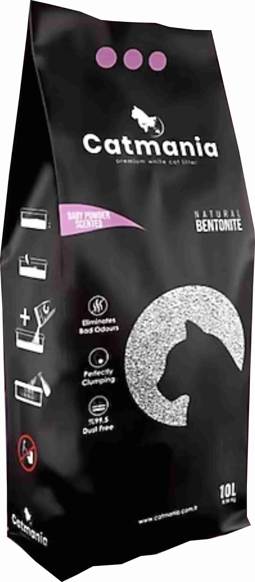 Catmania Bentonit Bebek Pudra Kokulu Kedi Kumu 2 Adet 10 Litre