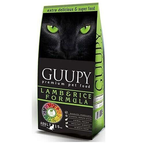 Guupy Kuzu Etli Yetişkin Kedi Maması 15 Kg