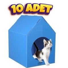 Su Geçirmez Plastik Kedi Evi Ölçüleri: 35*45*51 cm 10 Adet
