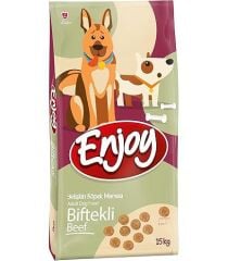 Enjoy Biftekli Yetişkin Köpek Maması 15 Kg
