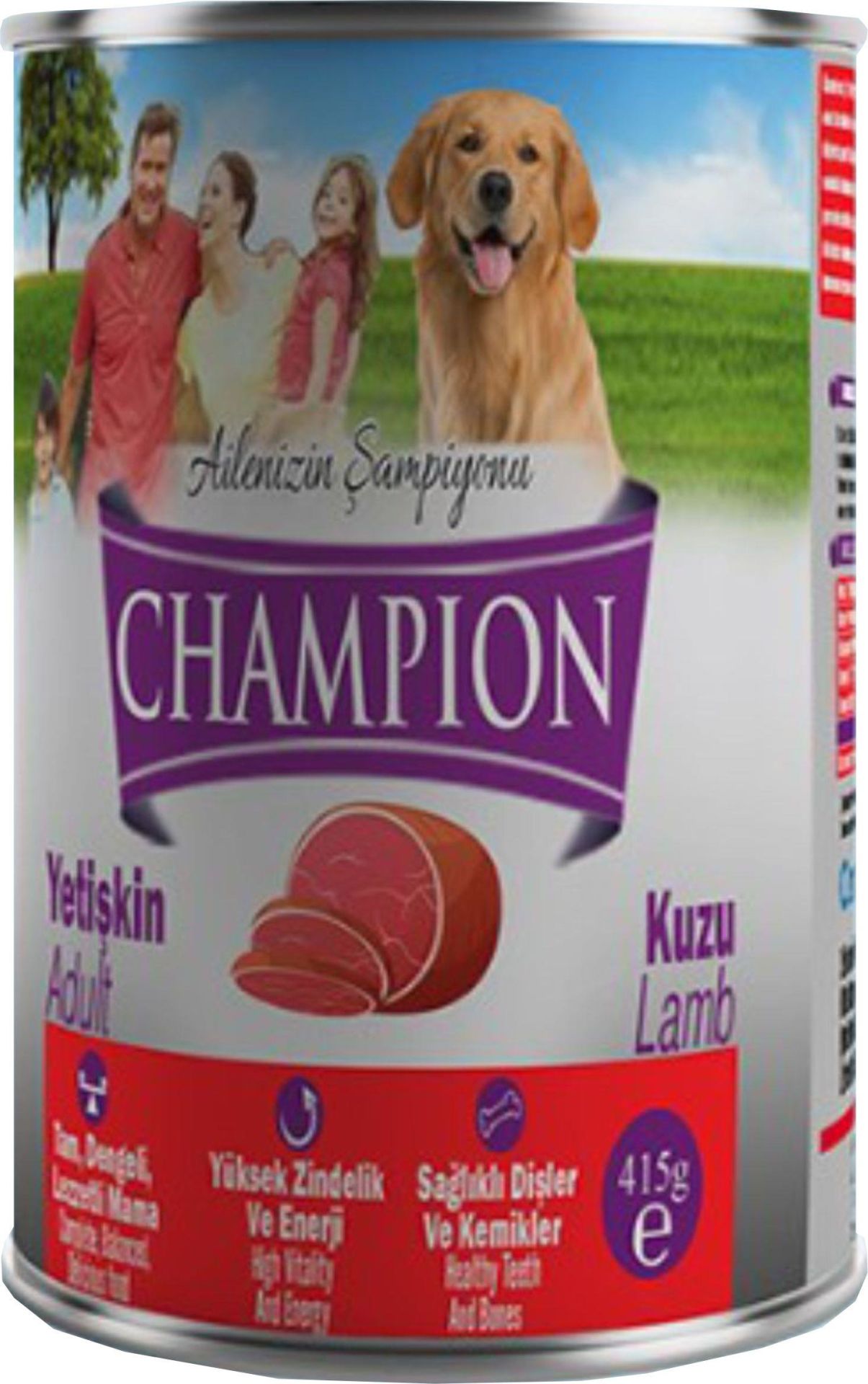 Champion Kuzu Etli Yetişkin Köpek Konservesi 400 gr 24 Adet