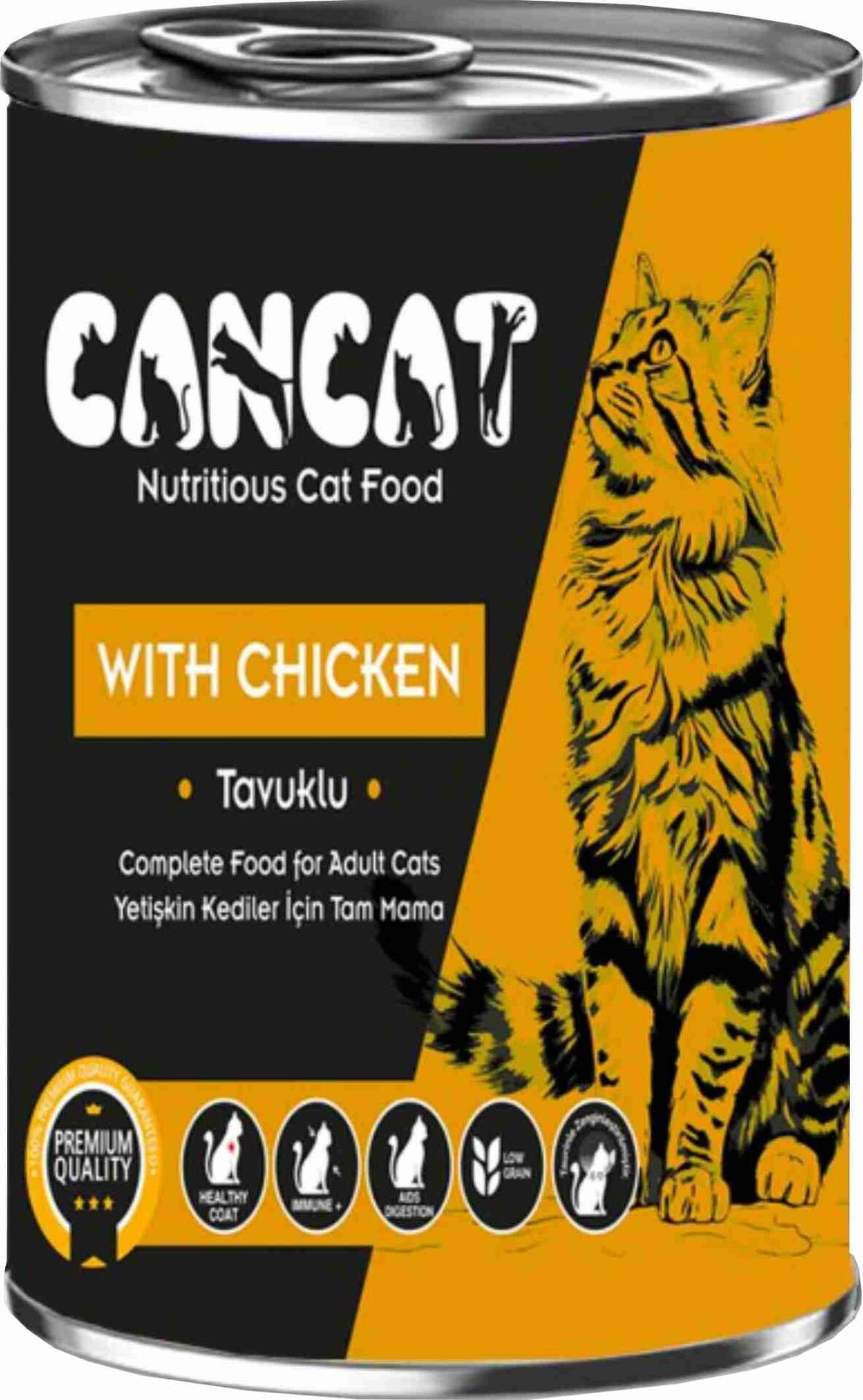 CanCat Tavuk Etli Yetişkin Kedi Konservesi 400 Gr 24 Adet