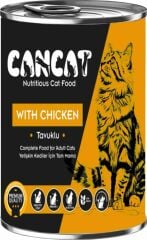 CanCat Tavuk Etli Yetişkin Kedi Konservesi 400 Gr 24 Adet
