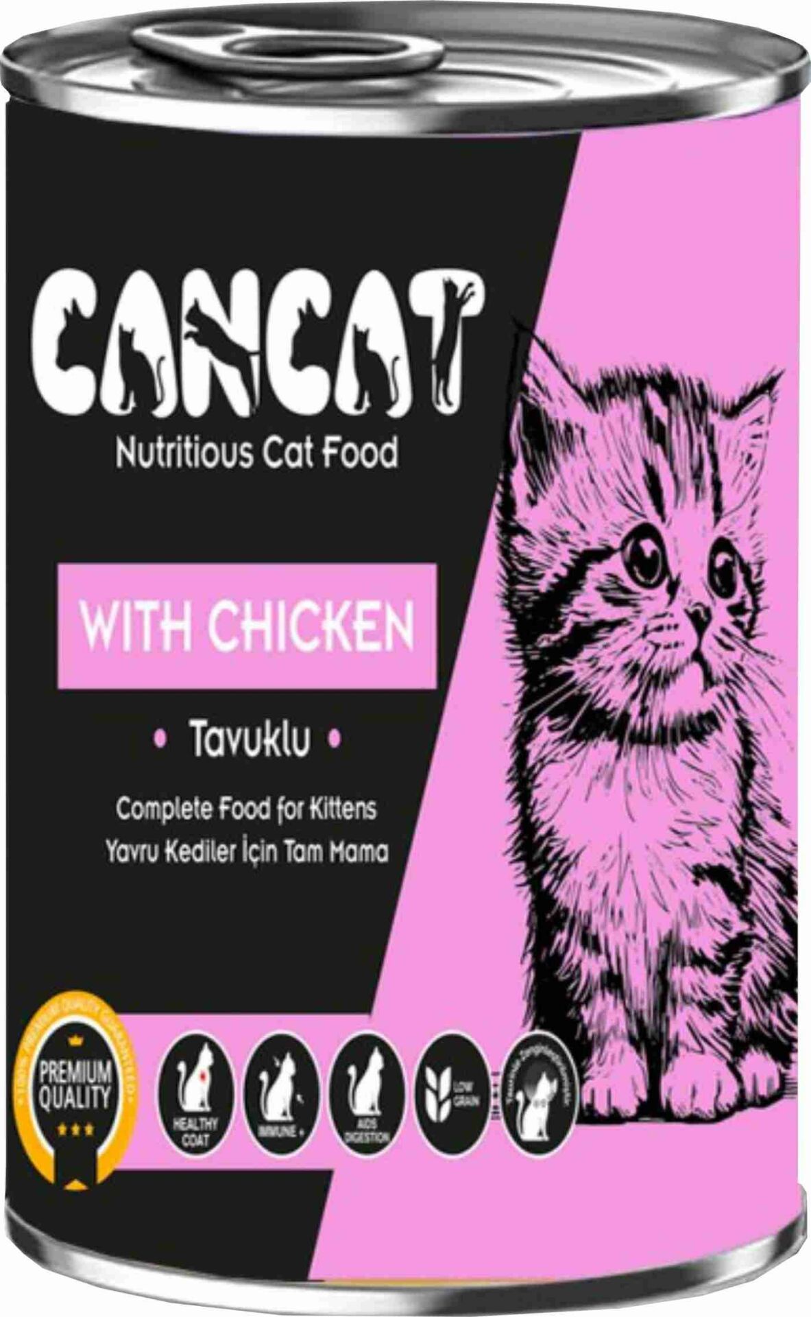 CanCat Tavuk Etli Yavru Kedi Konservesi 400 Gr 24 Adet