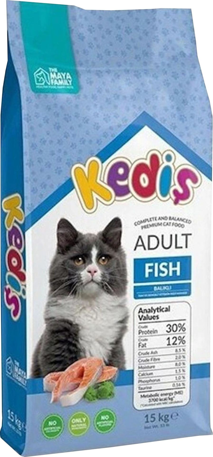 Kediş Balıklı Yetişkin Kedi Maması 15 Kg