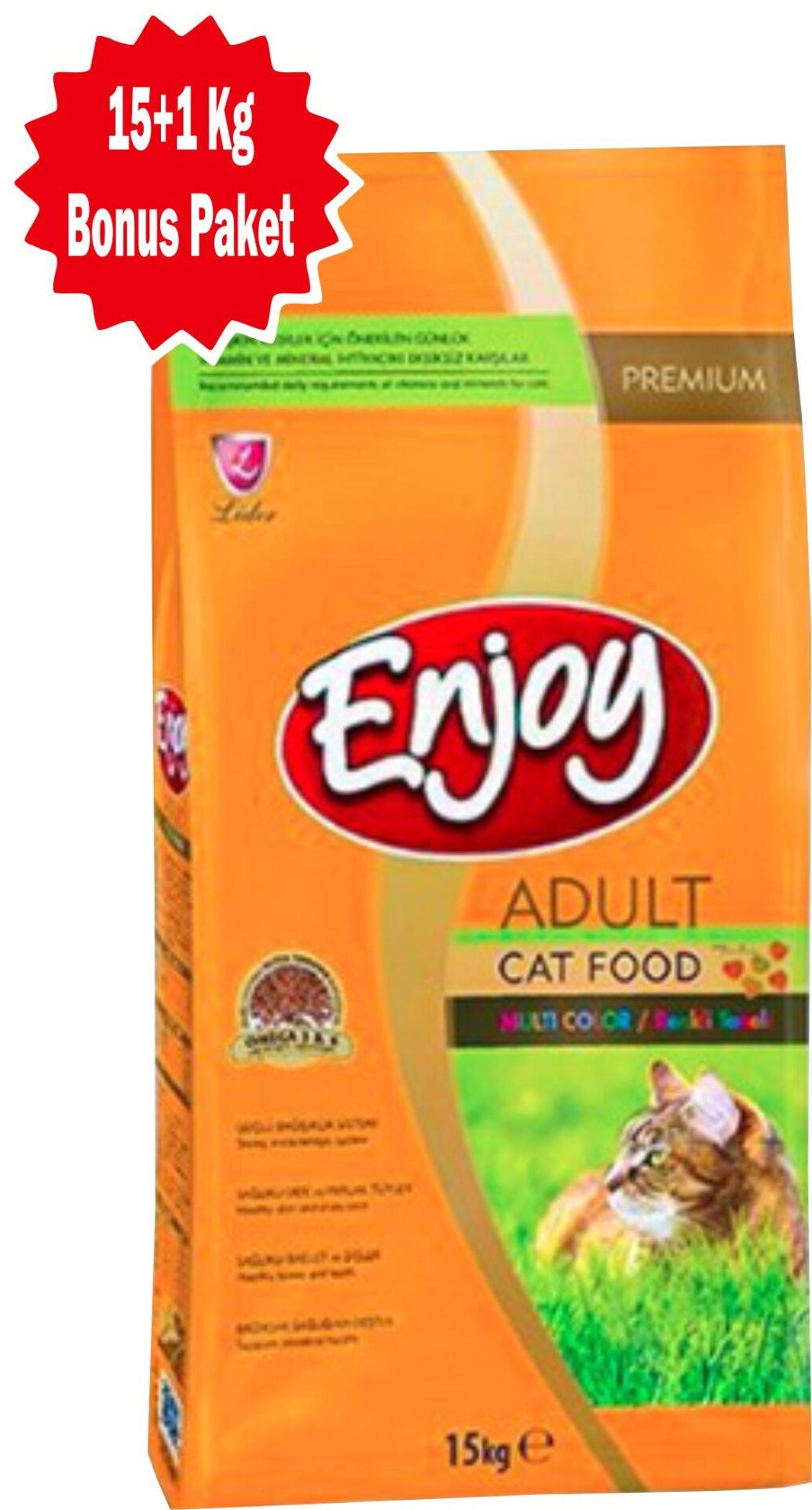 Enjoy Multi Color Tavuklu Yetişkin Kedi Maması 15+1 Kg Bonus Paket